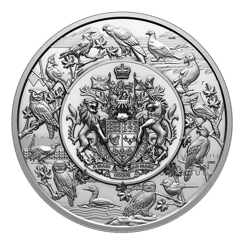 Image for 5 kg Heraldic Landscape: Birds of Canada Silver Coin (2024) from TD Precious Metals